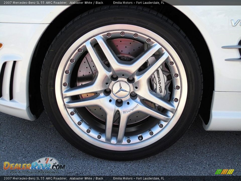 2007 Mercedes-Benz SL 55 AMG Roadster Alabaster White / Black Photo #17