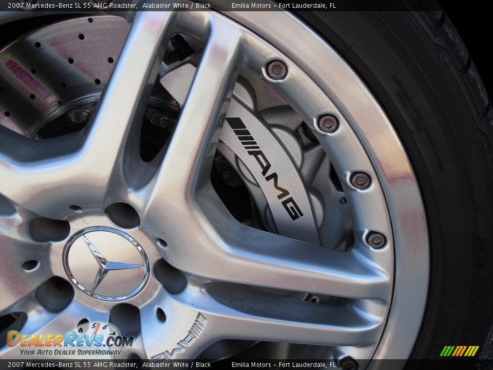 2007 Mercedes-Benz SL 55 AMG Roadster Alabaster White / Black Photo #18
