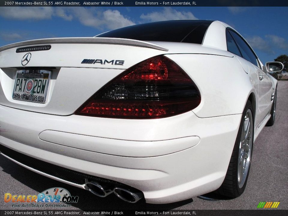 2007 Mercedes-Benz SL 55 AMG Roadster Alabaster White / Black Photo #21