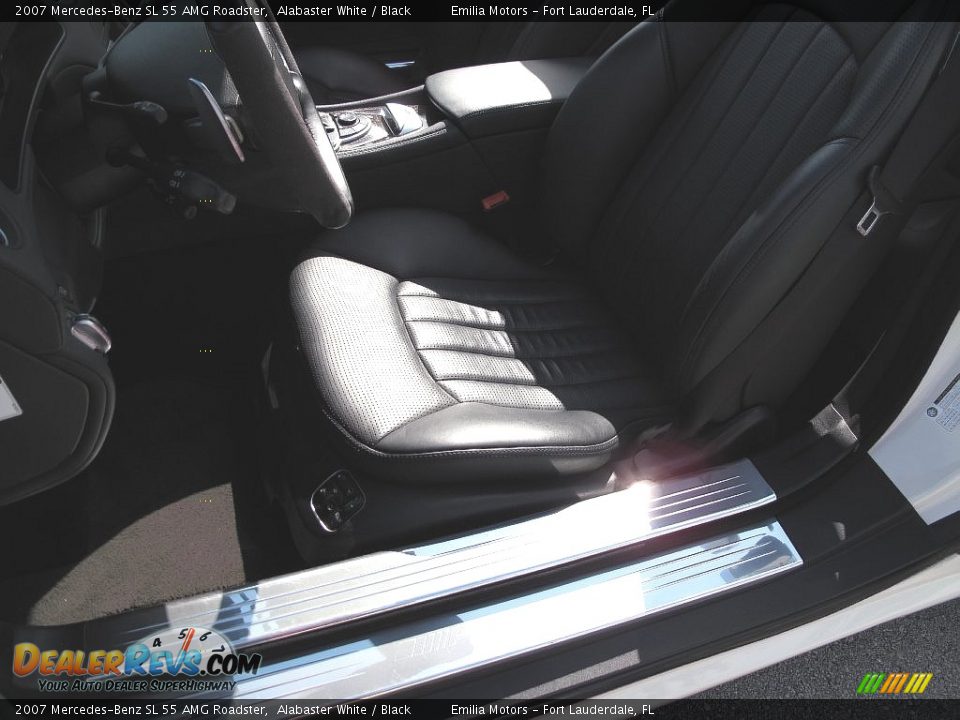 2007 Mercedes-Benz SL 55 AMG Roadster Alabaster White / Black Photo #32
