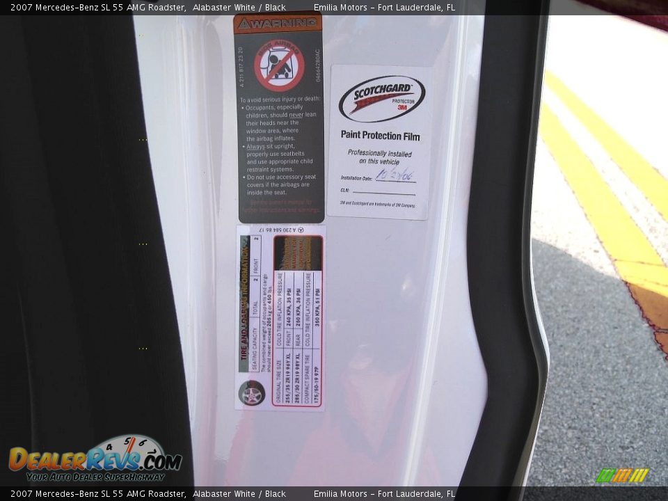 2007 Mercedes-Benz SL 55 AMG Roadster Alabaster White / Black Photo #34