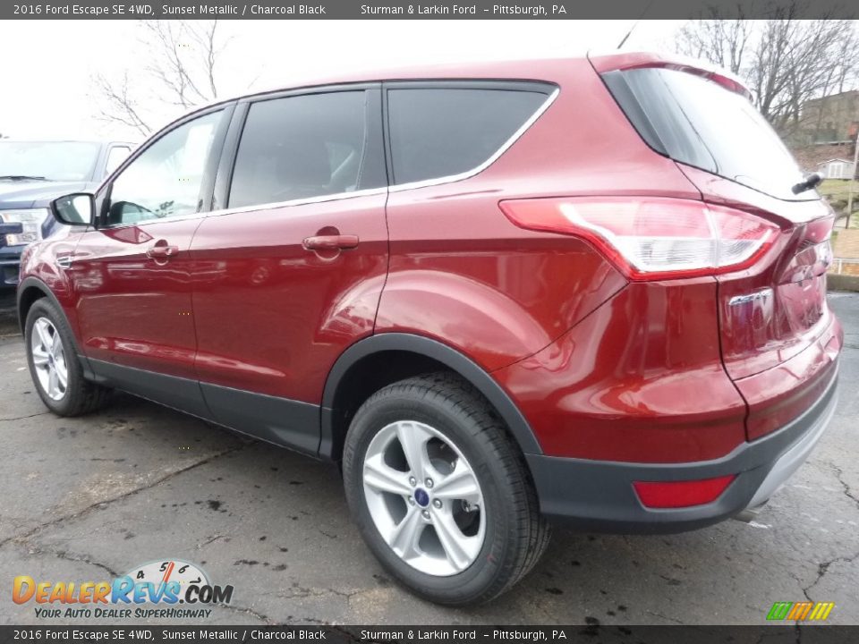 2016 Ford Escape SE 4WD Sunset Metallic / Charcoal Black Photo #4