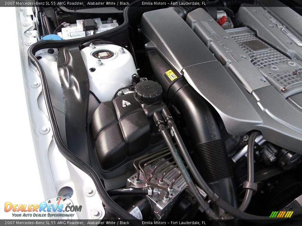 2007 Mercedes-Benz SL 55 AMG Roadster Alabaster White / Black Photo #37