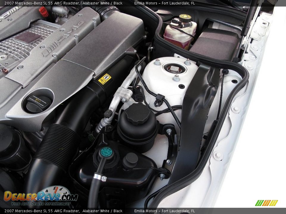 2007 Mercedes-Benz SL 55 AMG Roadster Alabaster White / Black Photo #38