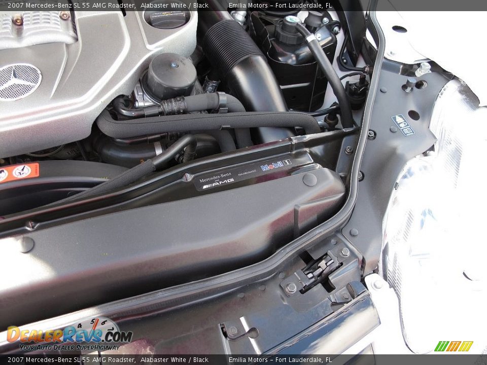 2007 Mercedes-Benz SL 55 AMG Roadster Alabaster White / Black Photo #40