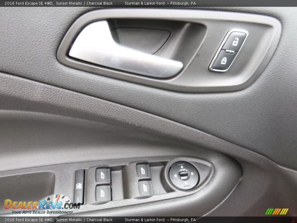 2016 Ford Escape SE 4WD Sunset Metallic / Charcoal Black Photo #10