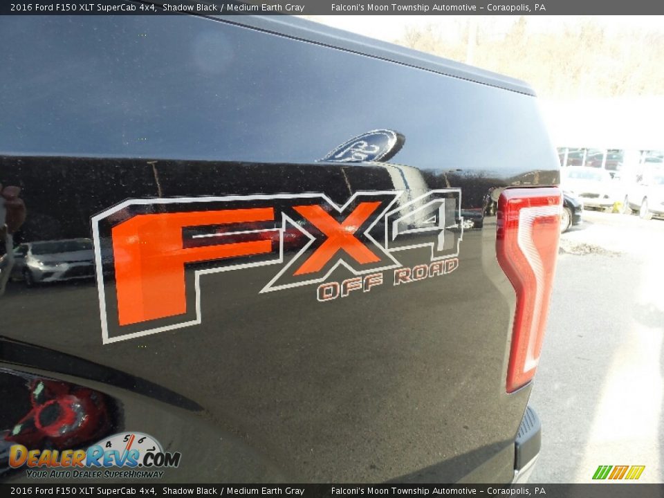 2016 Ford F150 XLT SuperCab 4x4 Shadow Black / Medium Earth Gray Photo #12