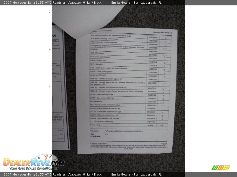 Dealer Info of 2007 Mercedes-Benz SL 55 AMG Roadster Photo #82