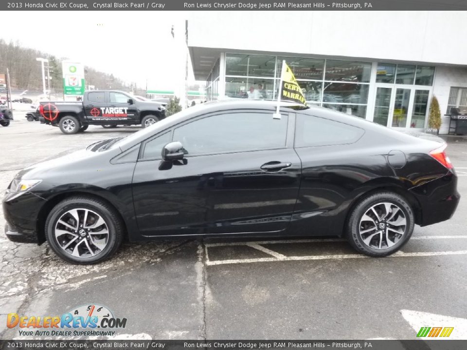 2013 Honda Civic EX Coupe Crystal Black Pearl / Gray Photo #2