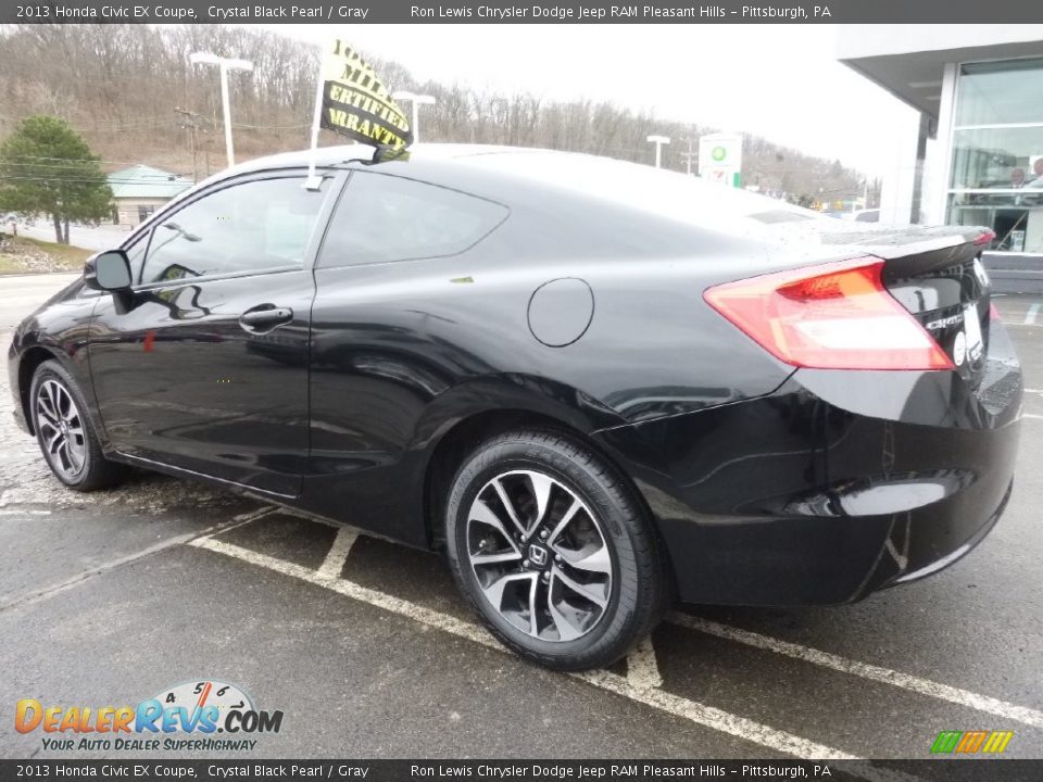 2013 Honda Civic EX Coupe Crystal Black Pearl / Gray Photo #3