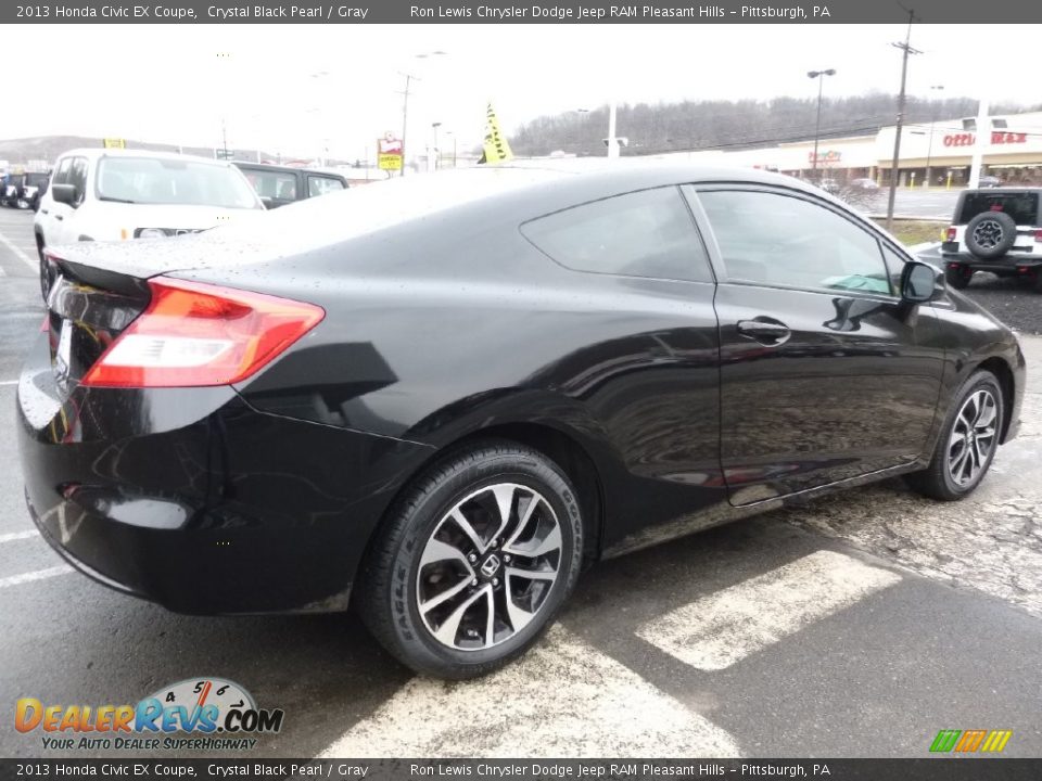 2013 Honda Civic EX Coupe Crystal Black Pearl / Gray Photo #5