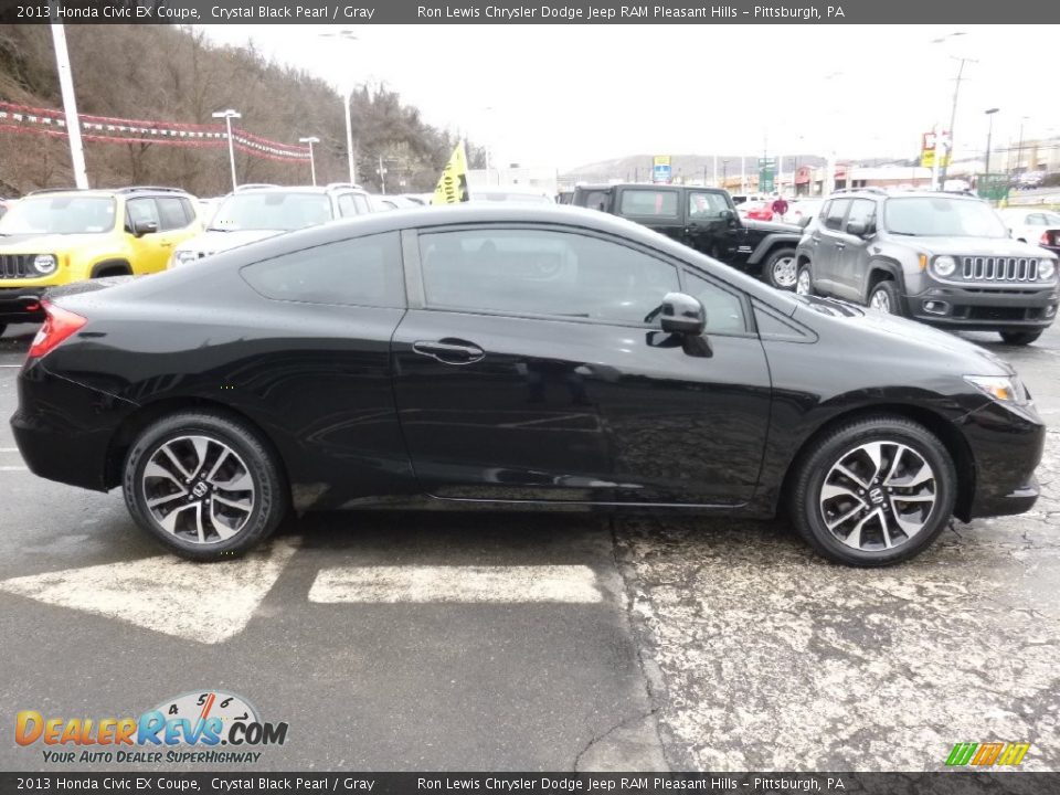 2013 Honda Civic EX Coupe Crystal Black Pearl / Gray Photo #6