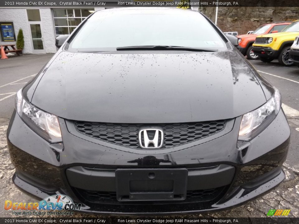 2013 Honda Civic EX Coupe Crystal Black Pearl / Gray Photo #8
