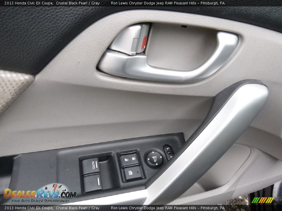 2013 Honda Civic EX Coupe Crystal Black Pearl / Gray Photo #13