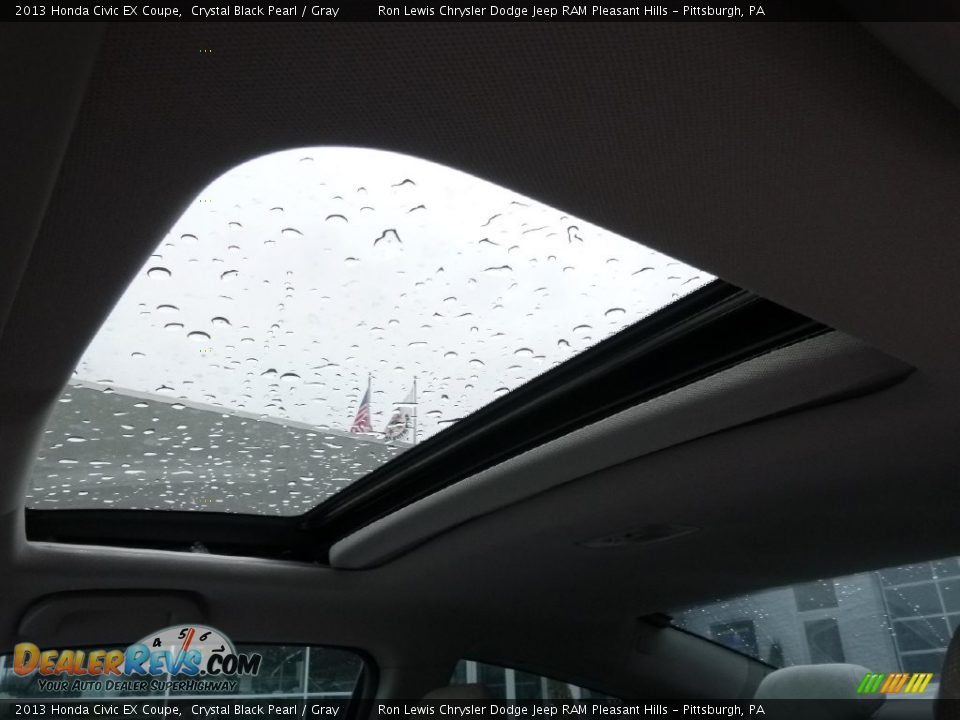 2013 Honda Civic EX Coupe Crystal Black Pearl / Gray Photo #15