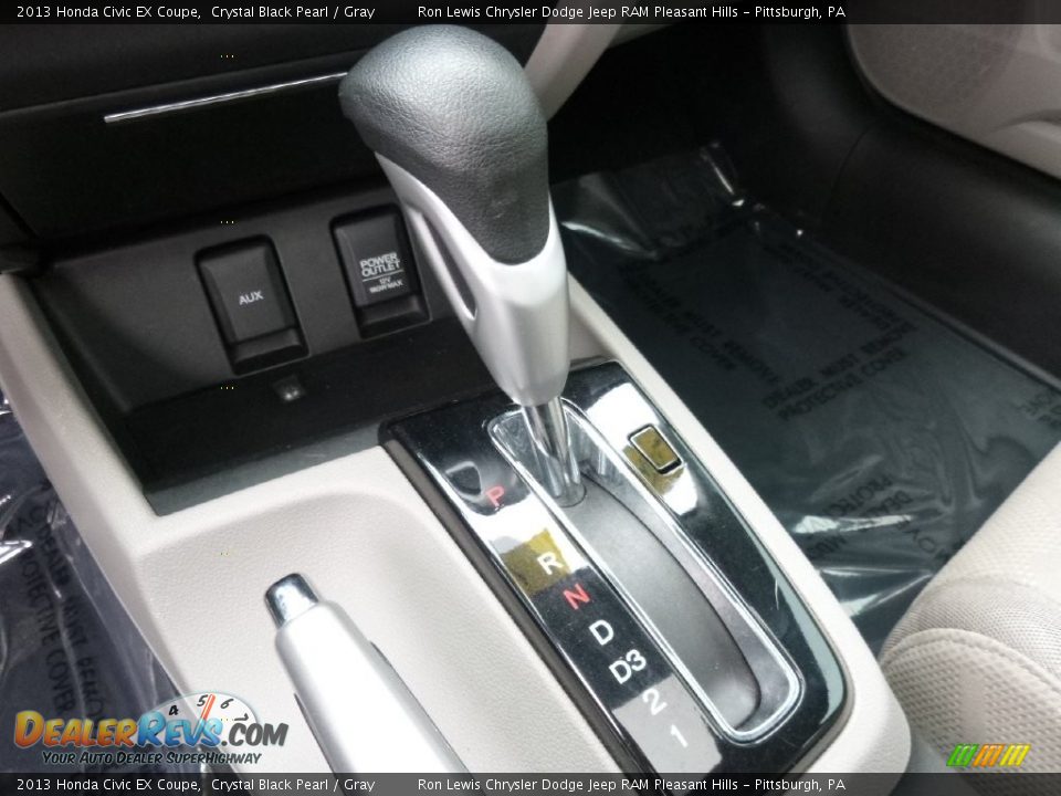 2013 Honda Civic EX Coupe Crystal Black Pearl / Gray Photo #17