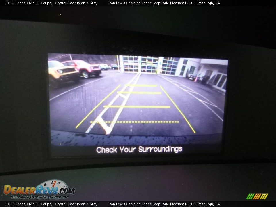 2013 Honda Civic EX Coupe Crystal Black Pearl / Gray Photo #18