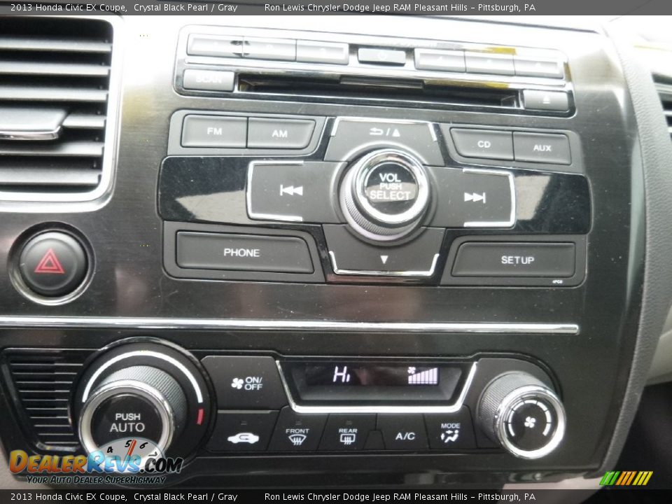 2013 Honda Civic EX Coupe Crystal Black Pearl / Gray Photo #19