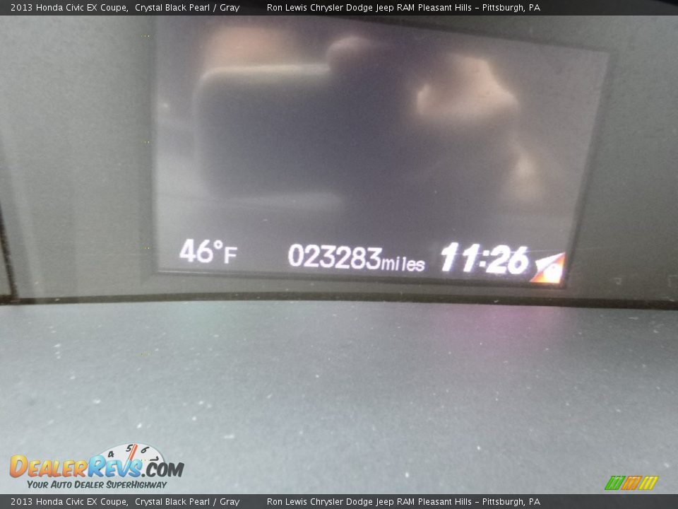 2013 Honda Civic EX Coupe Crystal Black Pearl / Gray Photo #20