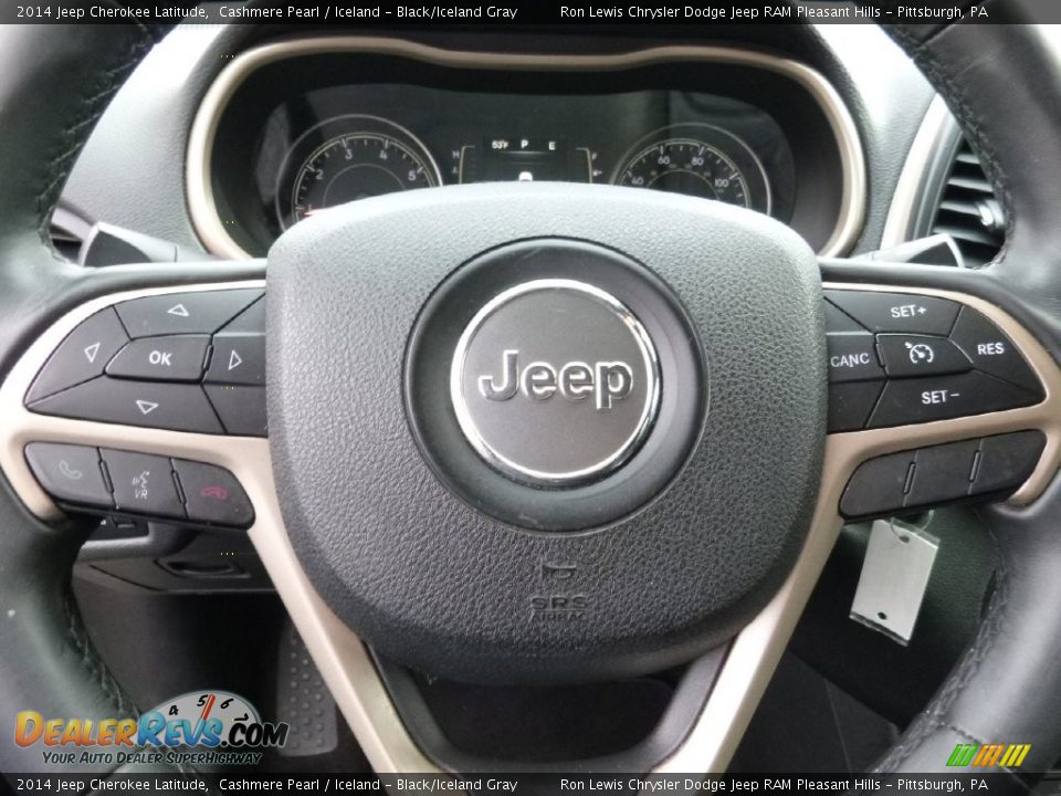 2014 Jeep Cherokee Latitude Cashmere Pearl / Iceland - Black/Iceland Gray Photo #16