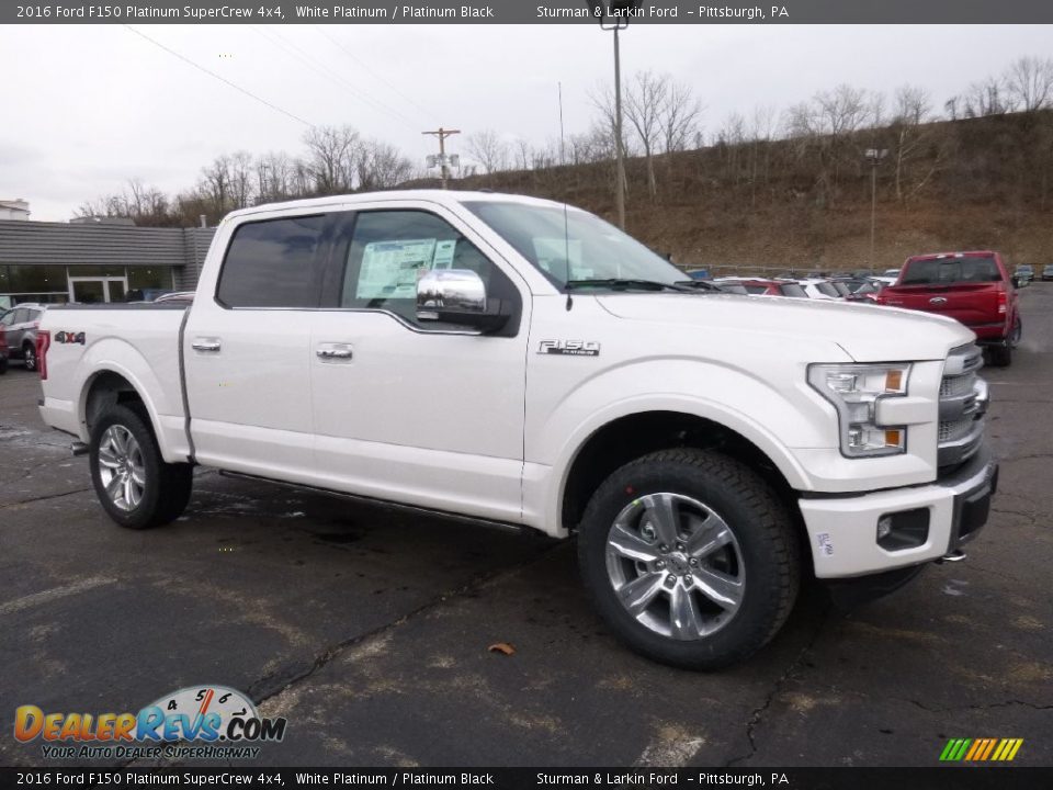 2016 Ford F150 Platinum SuperCrew 4x4 White Platinum / Platinum Black Photo #1