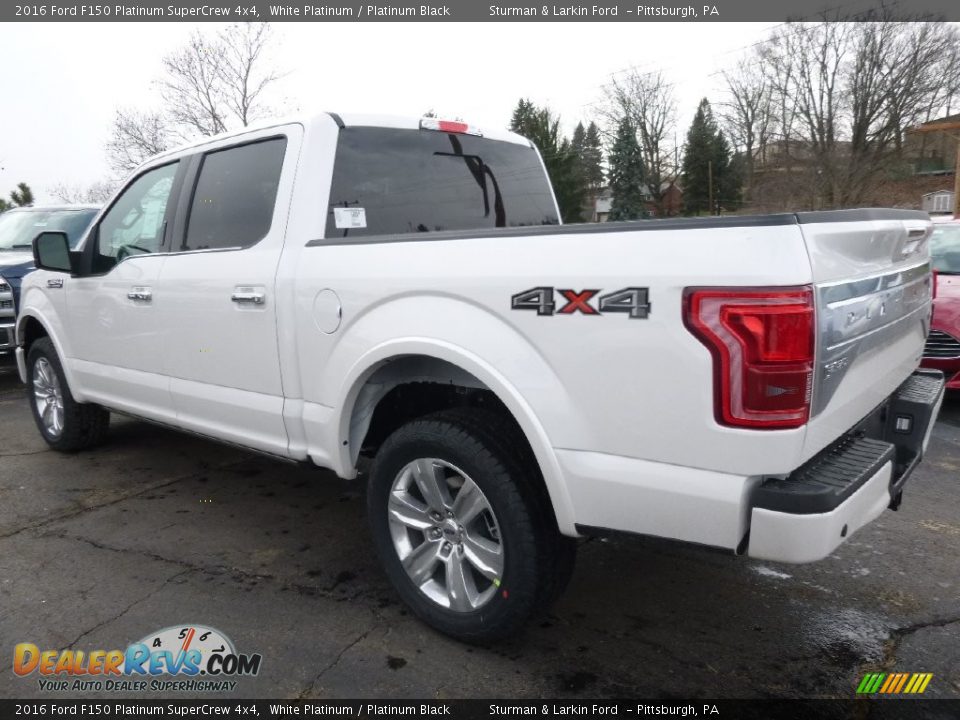 2016 Ford F150 Platinum SuperCrew 4x4 White Platinum / Platinum Black Photo #3