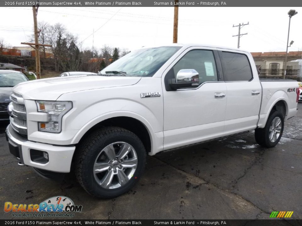 2016 Ford F150 Platinum SuperCrew 4x4 White Platinum / Platinum Black Photo #4