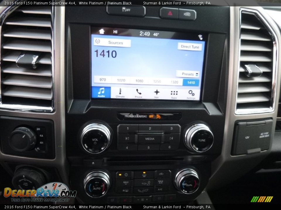 2016 Ford F150 Platinum SuperCrew 4x4 White Platinum / Platinum Black Photo #15