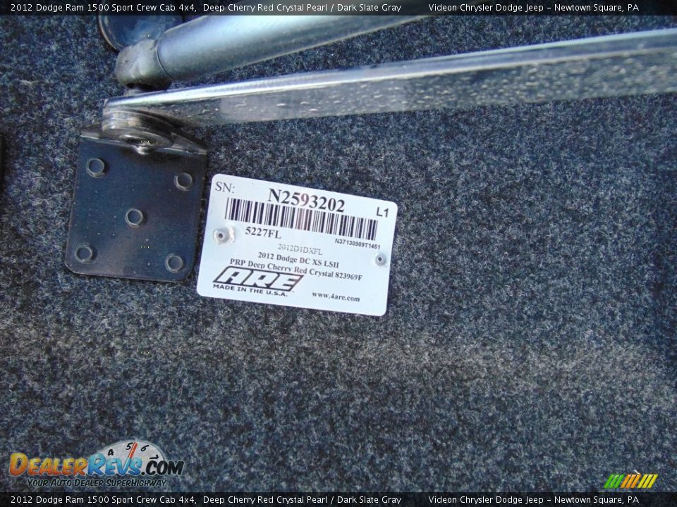 2012 Dodge Ram 1500 Sport Crew Cab 4x4 Deep Cherry Red Crystal Pearl / Dark Slate Gray Photo #23