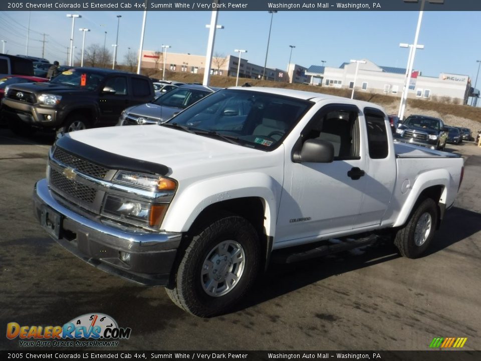 2005 Chevrolet Colorado LS Extended Cab 4x4 Summit White / Very Dark Pewter Photo #5