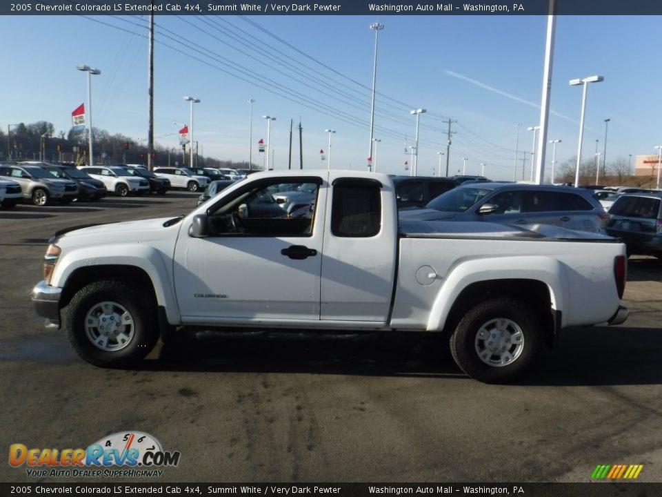 2005 Chevrolet Colorado LS Extended Cab 4x4 Summit White / Very Dark Pewter Photo #6