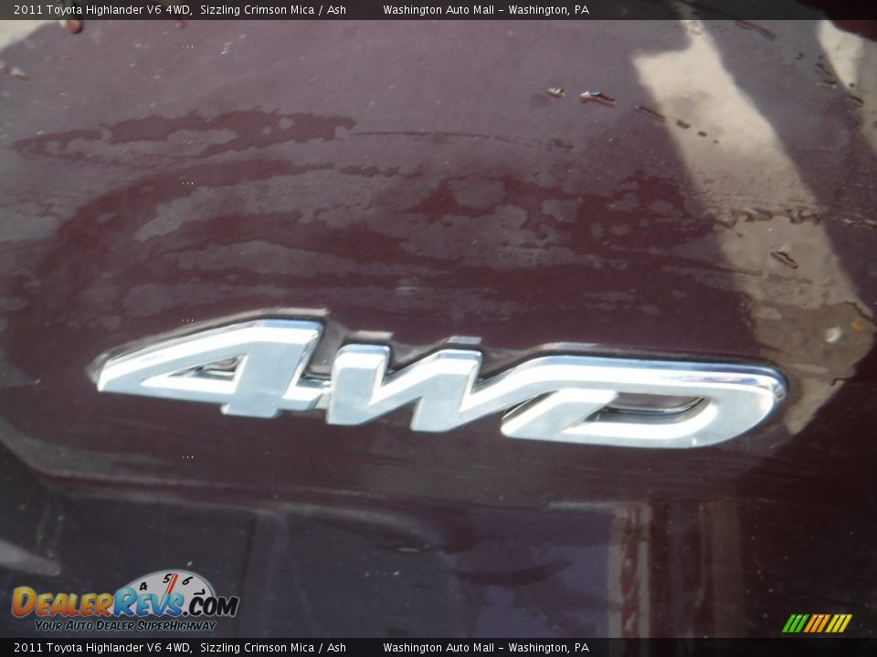 2011 Toyota Highlander V6 4WD Sizzling Crimson Mica / Ash Photo #7