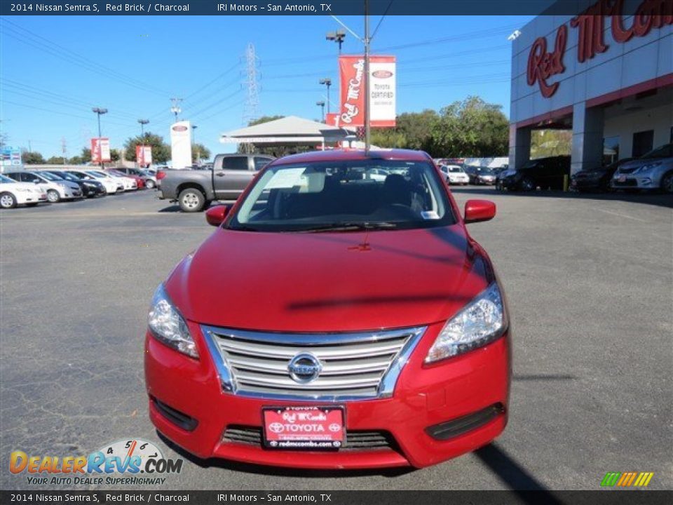 2014 Nissan Sentra S Red Brick / Charcoal Photo #3