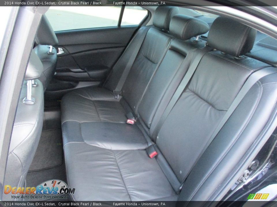 2014 Honda Civic EX-L Sedan Crystal Black Pearl / Black Photo #8
