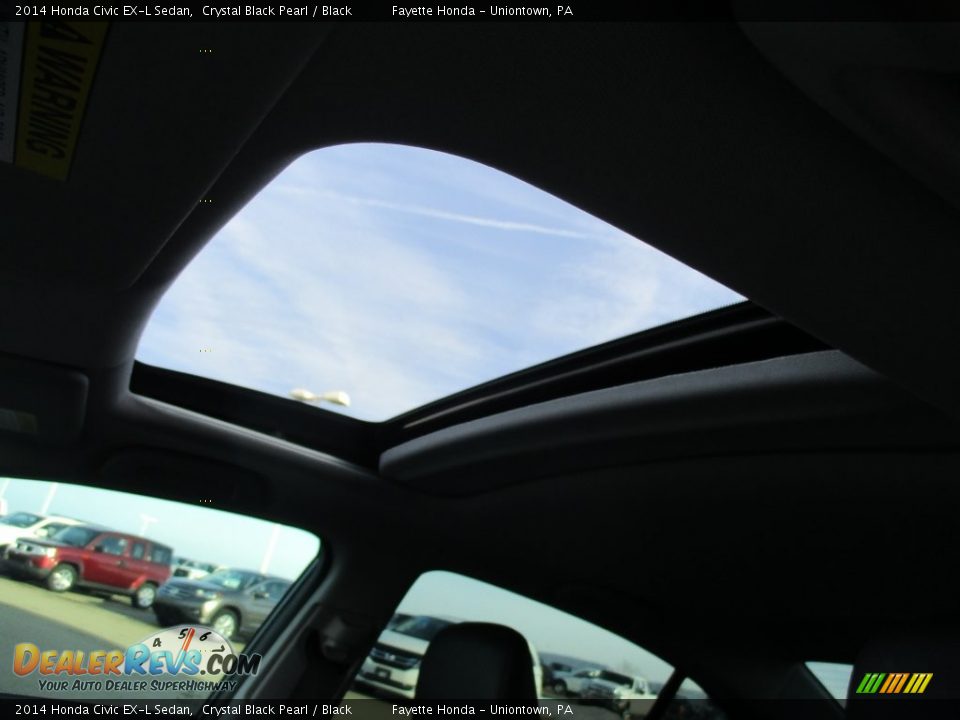 2014 Honda Civic EX-L Sedan Crystal Black Pearl / Black Photo #10