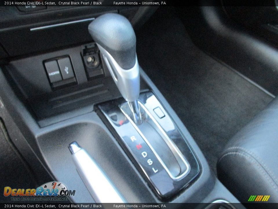 2014 Honda Civic EX-L Sedan Crystal Black Pearl / Black Photo #12