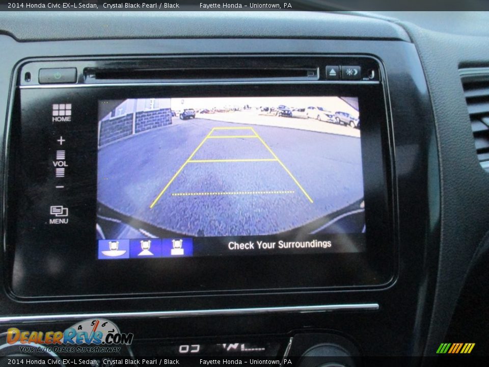 2014 Honda Civic EX-L Sedan Crystal Black Pearl / Black Photo #14