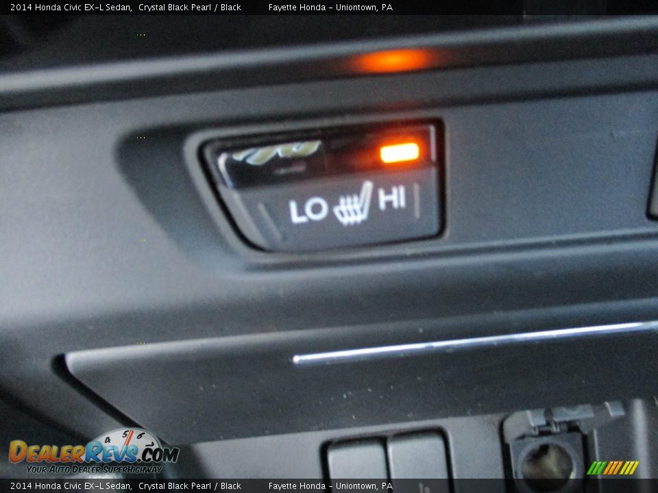 2014 Honda Civic EX-L Sedan Crystal Black Pearl / Black Photo #15