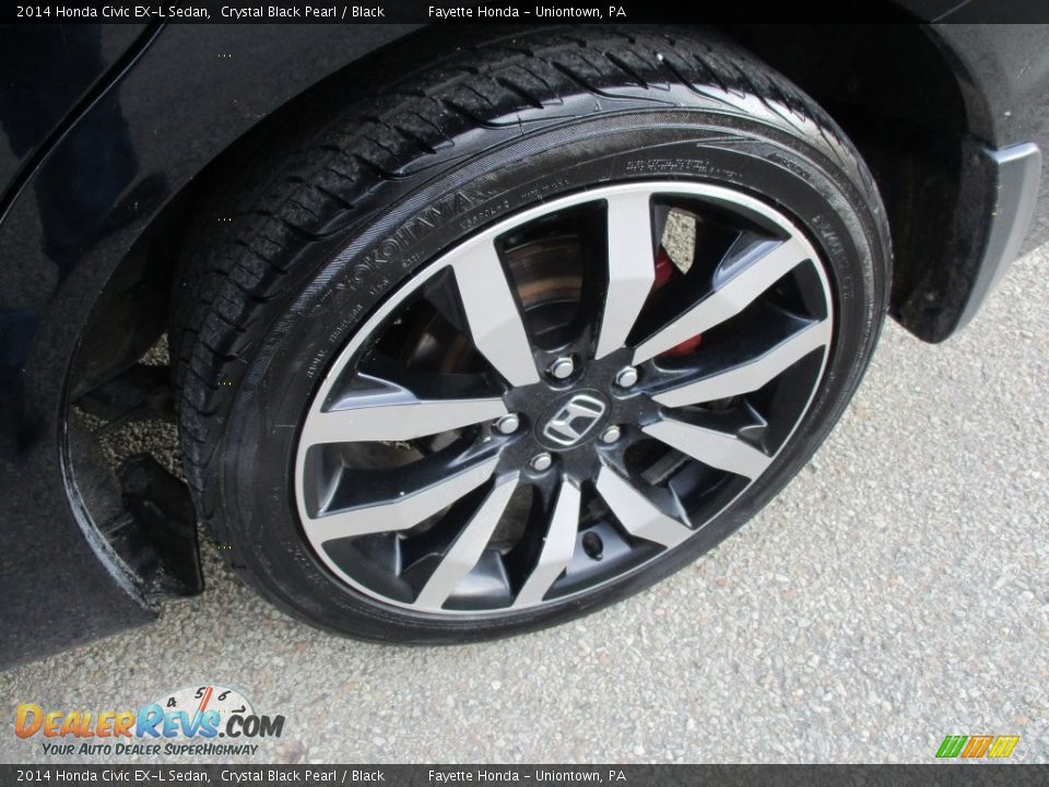 2014 Honda Civic EX-L Sedan Crystal Black Pearl / Black Photo #16