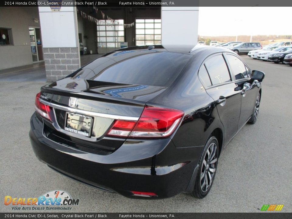 2014 Honda Civic EX-L Sedan Crystal Black Pearl / Black Photo #18