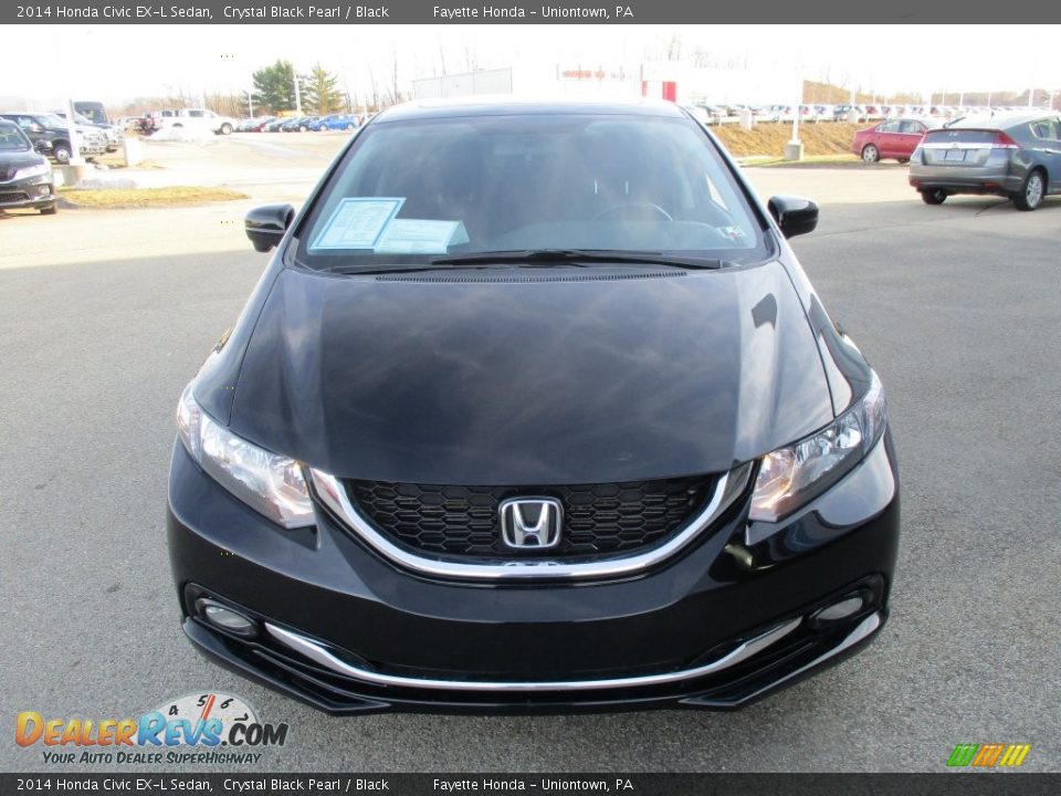 2014 Honda Civic EX-L Sedan Crystal Black Pearl / Black Photo #19