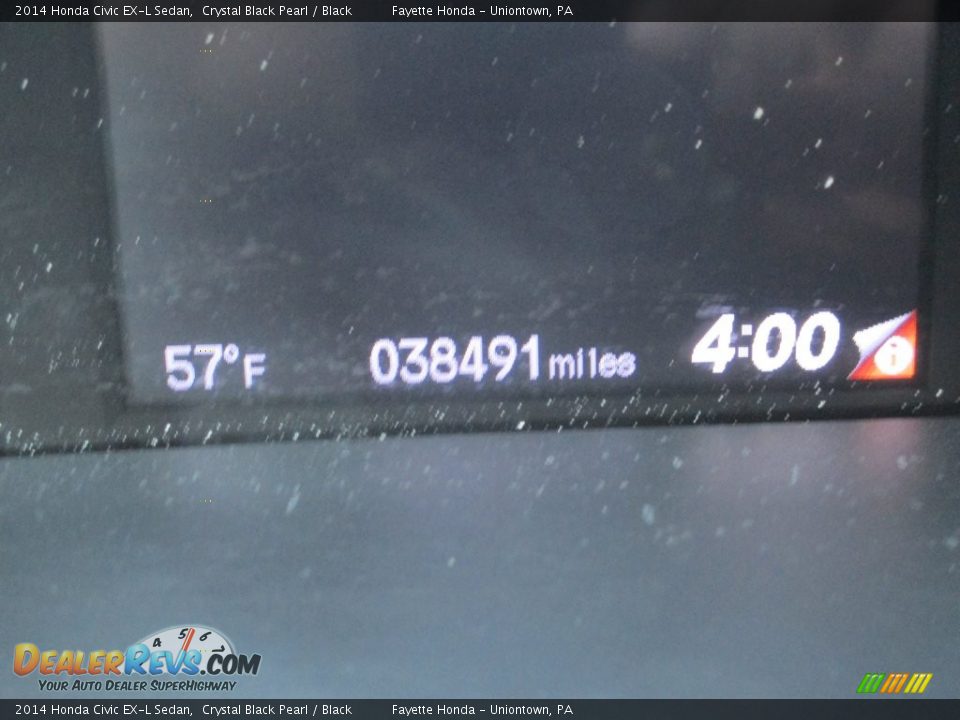 2014 Honda Civic EX-L Sedan Crystal Black Pearl / Black Photo #20