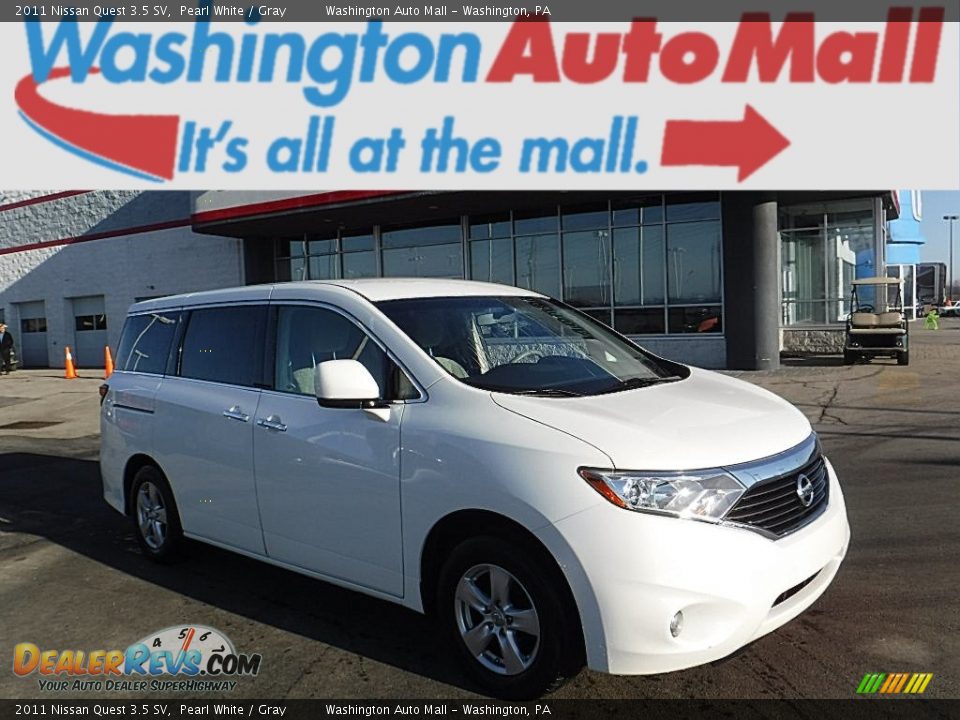 2011 Nissan Quest 3.5 SV Pearl White / Gray Photo #1