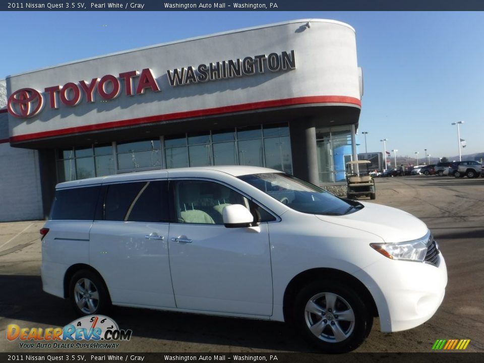 2011 Nissan Quest 3.5 SV Pearl White / Gray Photo #2