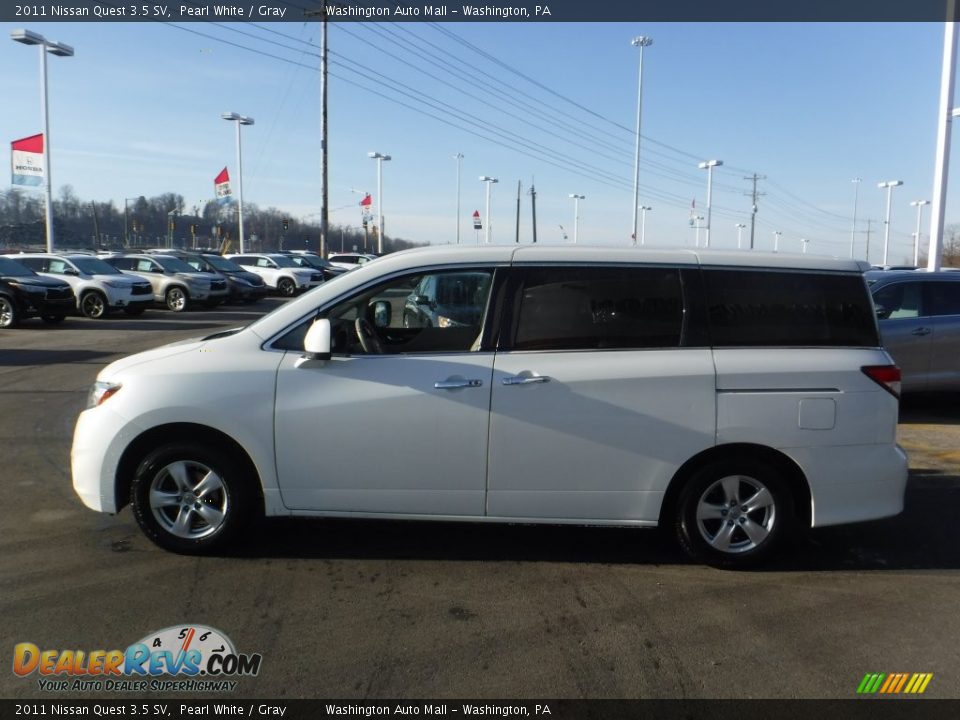 2011 Nissan Quest 3.5 SV Pearl White / Gray Photo #6