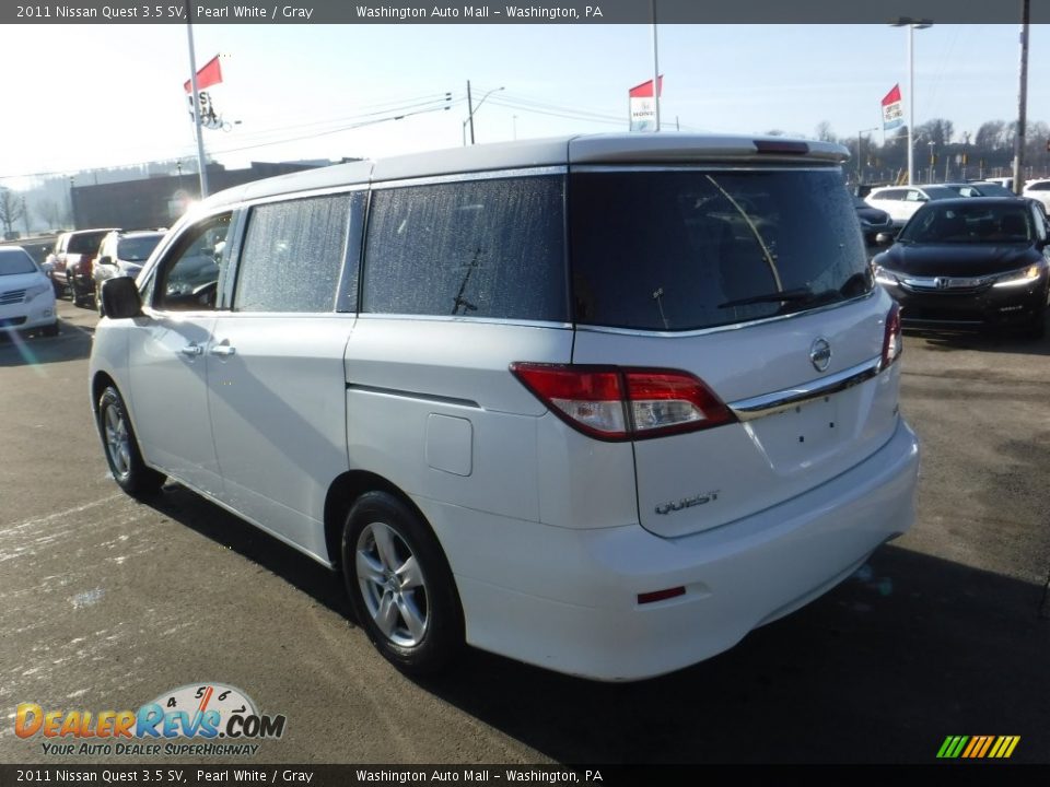 2011 Nissan Quest 3.5 SV Pearl White / Gray Photo #7