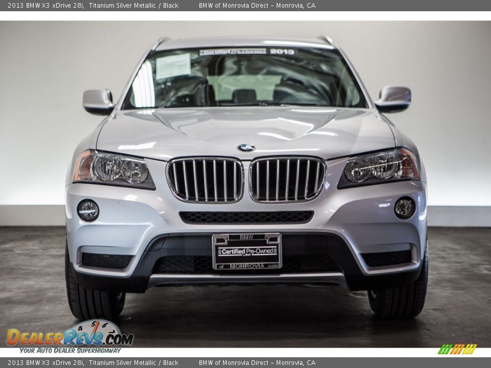 2013 BMW X3 xDrive 28i Titanium Silver Metallic / Black Photo #2