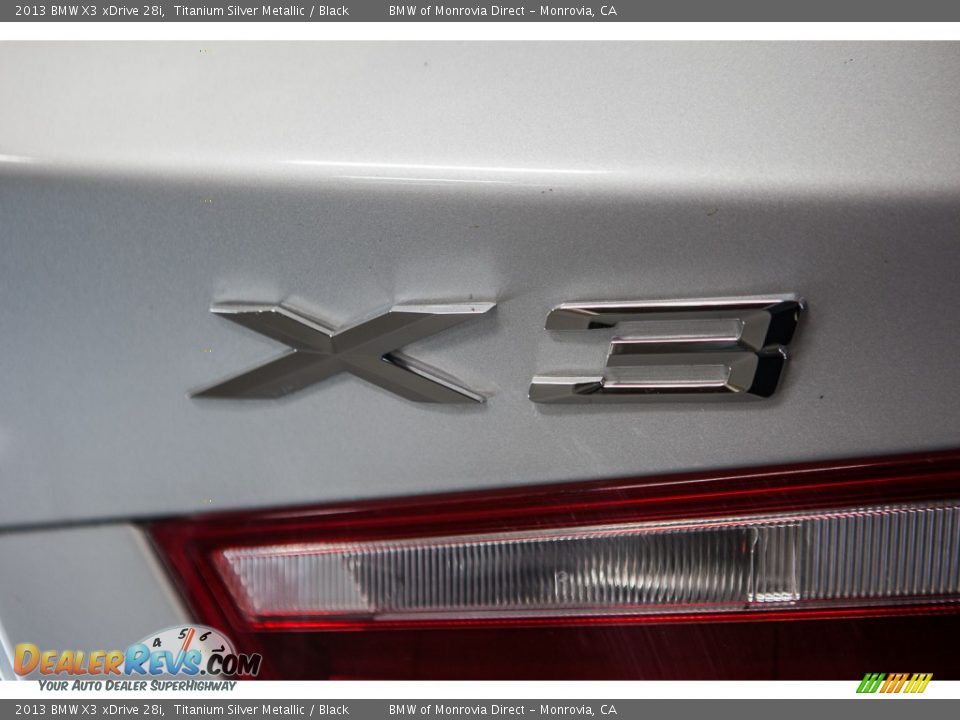 2013 BMW X3 xDrive 28i Titanium Silver Metallic / Black Photo #7