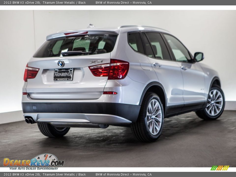 2013 BMW X3 xDrive 28i Titanium Silver Metallic / Black Photo #14