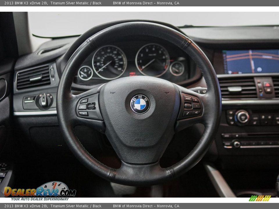 2013 BMW X3 xDrive 28i Titanium Silver Metallic / Black Photo #16